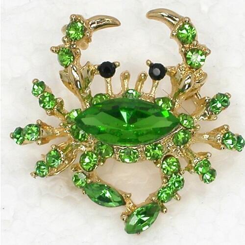 Rhinestone Crab Pin brooches C786 K2