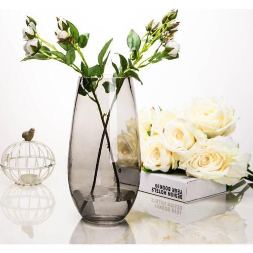 Flower Dinosaur Egg Styling Flower Simple Stained Glass Vase Living Room Decoration(Dried flowers are not included in the sale)