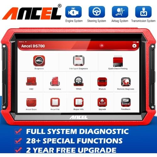 Ancel DS700 All System Automotive Scanner Diagnostic Tools Active Test ECU Coding Airbag TPMS Program DPF Oil AF Adjustment OBD2