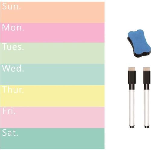 A4 Magnetic Dry Erase Whiteboard Sheet for Fridge Magnet Menu Weekly Planner To Do List Notepad Message Board Office Schedule