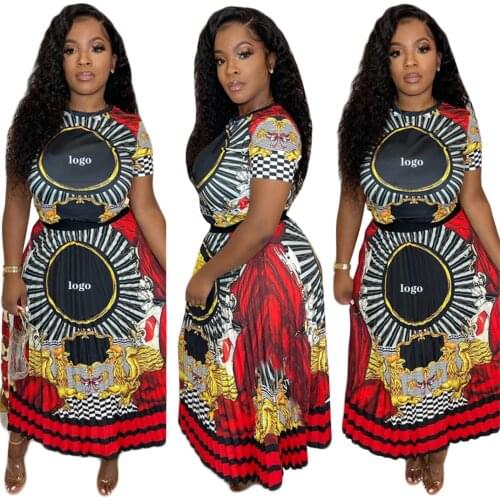 VAZN OD8284 chic product 2019 summer sexy lady 2 colors long set halter short tops floor-length dress set lady beach new set