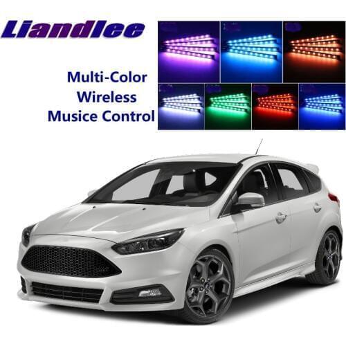 LiandLee Car Glow Interior Floor Decorative Atmosphere Seats Accent Ambient Neon light For Ford For Focus / ST