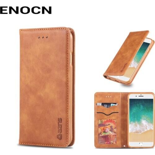 Magnetic Flip Case For iphone 6 Plus Case iphone 6s Plus Cover Leather Wallet Card Slots Luxury Retro Folding Phone Case