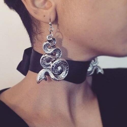 Snake Statement Earrings, Snake Drop Earrings,Dangling Earrings, Statement Large