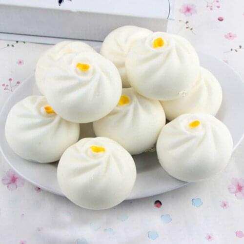 Cute Chinese Steamed Stuffed Bun Bread Soft Squishy Food Toys For Children Cream Scented Slow Rising Stress Relief Toy Kids Gift