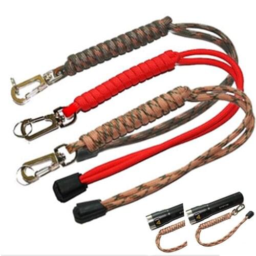 NEW Handmade Multifunction 7-core Umbrella Rope Weaving Keychain Lanyard Anti-drop Rope Pull Tab For Flashlight Knife
