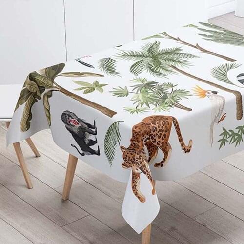 Rectangular Tablecloths Decorative Table Cover 3D Printing Zebra Animal Dining Table Cloth