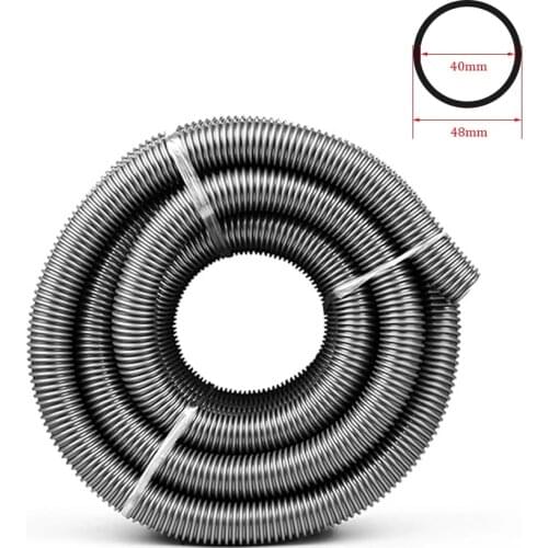 Inner 40mm Outer 48mm EVA Vacuum Cleaner Hose Durable Vacuum Cleaner Parts Soft Pipe Bellows Straws Industrial Thread Gray Hoses