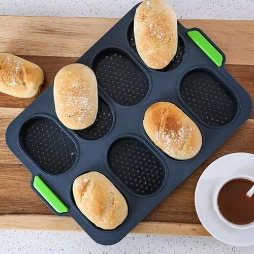 Silicone Bread Mold Form Dent Bread Mold Baking Tool Food Grade Silicone Form Foldable Muffin Toast Cake Baguette Mould