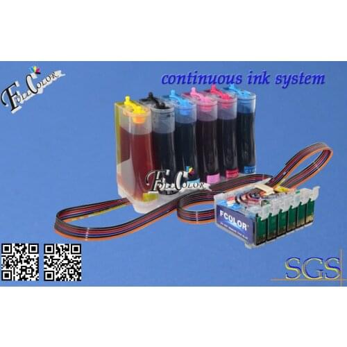 Continous Ink Supply System for Epson R270 / R290 / R390 / RX590 / 690 CISS with Reset Chip + 500ML Pigment Ink / Color