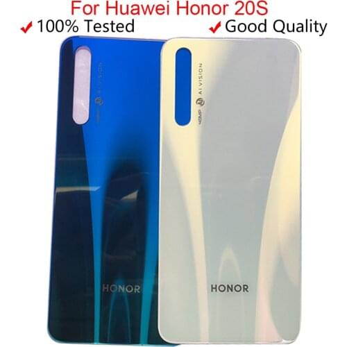 Back Glass Cover For 6.26" Huawei Honor 20s Battery Cover Back Panel Honor 20s Rear Glass Door Housing Case With Adhesive