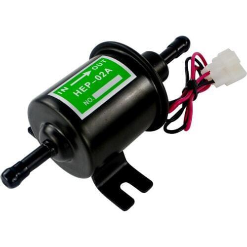 Universal 12V Heavy Duty Electric Fuel Pump Metal Solid Petrol Inline Fuel Pump Gasoline Transfer Pump 12 Volts HEP-02A