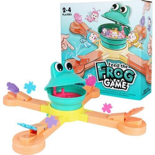Funny Feeding frogs to eat biscuits, childrens manual, educational toys, electric toys Family Party Game