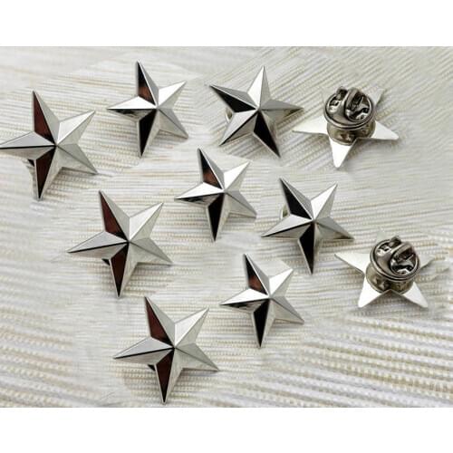 10PCS US ARMY ONE STAR BRIGADIER GENERAL RANK UNIFORM BADGE PIN VETERAN GIFT military Store