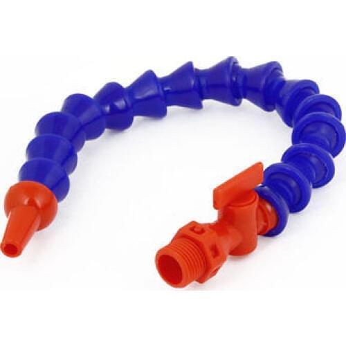 1/2" PT Thread Flexible Flat Nozzle Switch Water Oil Coolant Pipe 40cm Long