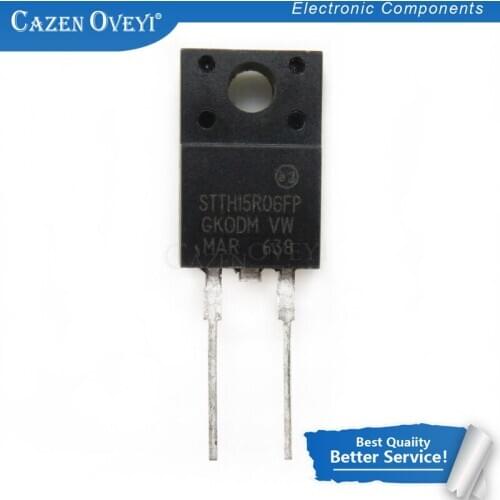 10pcs/lot STTH15R06FP 15R06 STTH15R06 TO-220F-2 In Stock