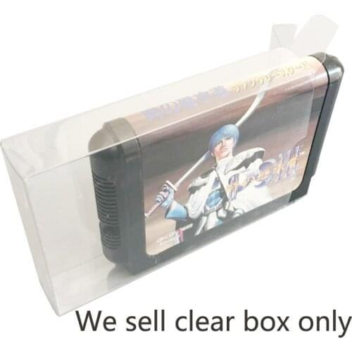 100 PCS a lot Transparent PET Display box Storage Case for Mega Drive for MD& MD5th EU/ US version Game Protective box