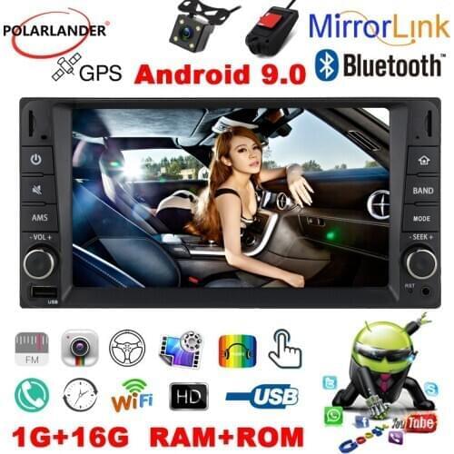 2 DIN 7 Inch IOS Android 9.0 Wifi Car Radio USB Mp5 Touch Screen Recorder GPS FM Bluetooth 4.0 Dual Mirror Link For Toyota
