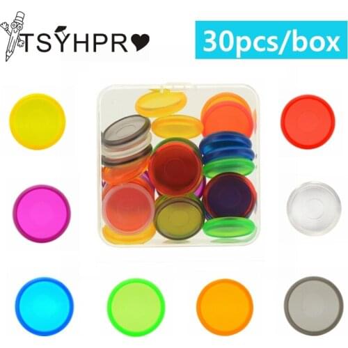 30/50 Pcs Colorful Binder Rings with Box for Discbound Notebooks/Planner Mushroom Hole Diy Loose Leaf Binding Rings CX19-004