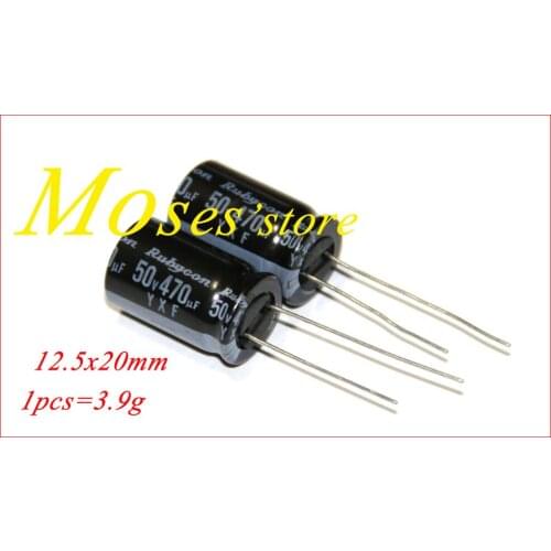 50v 470uf 100% Original New Audio Electrolytic Capacitor Radial 13x20mm +/- 20% Capacitance
