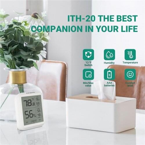 INKBIRD Digital Thermometer Hygrometer with Temperature Humidity Sensor&Air Quality Display for Weather Station Measurement