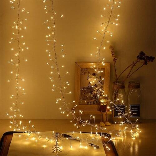 Thrisdar New 6M 200 LED Copper Wire String Lights Christmas Fairy Light Garland for Kids Bedroom Wedding Chirstmas Party Decor