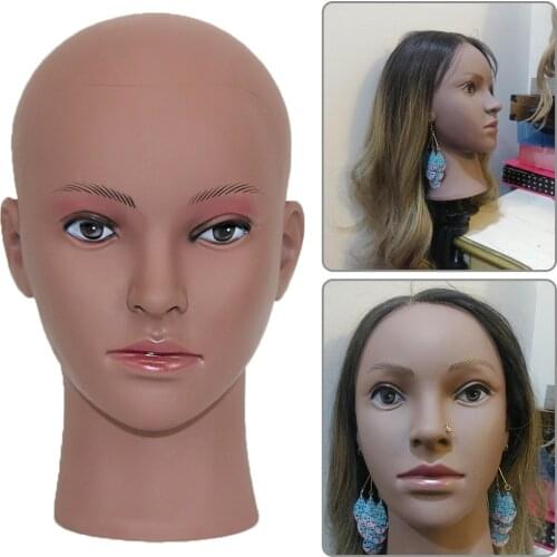 Hot Sale Bald African Mannequin Head Without Hair For Making Wig Hat Display Cosmetology Manikin Head Female Dolls Training Head