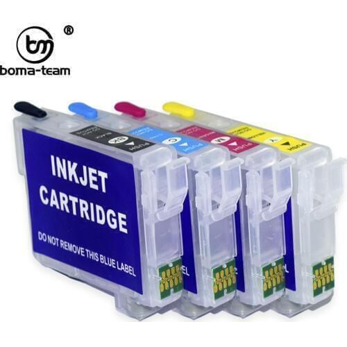 HK KOREA T03C T03D 4Colors Refillable Ink Cartridge For Epson WorkForce WF-2861 WF2861 WF 2861 Printers