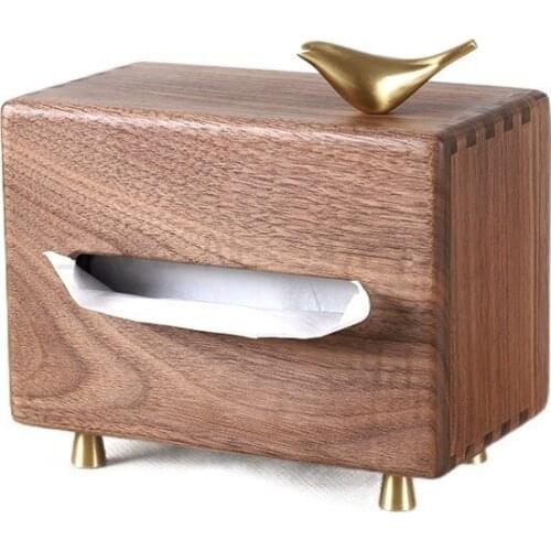 Toilet black walnut tissue box household living room suction box creative Nordic wind paper suction box