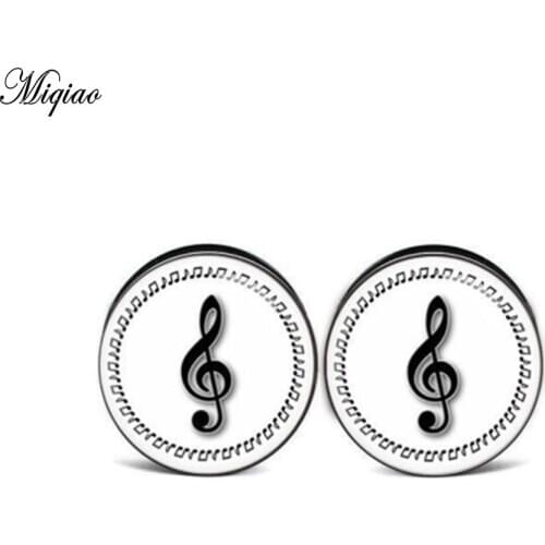 Miqiao 2pcs Acrylic Ear Plugs Flesh Tunnel Confortable Music Note Logo Ear Gauges Ear Expansion Body Jewelry Piercing 4-16mm