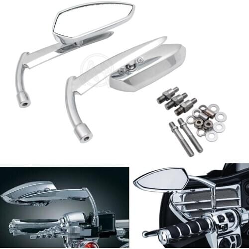 Cruiser Motorcycle Modified Metal Rearview Mirrors for Harley XL883 XL1200 Fat Boy V-Road Softail Dyna Touring XL 883 1200