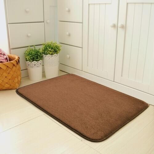 Soft Living room bedroom Area Rugs Gray Memory Foam Kitchen Absorbent Antiskid Mat Coral Velvet Home Entrance Carpets
