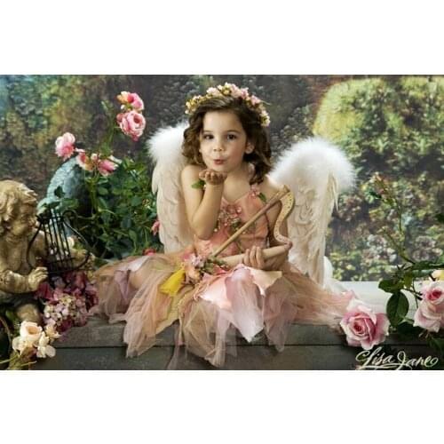 Rose Garden Angels cute child Handmade Needlework Embroidery DIY Cross Stitch Kits Crafts 14CT Unprinted Home decor wall Art