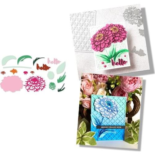 2021 New Metal Cutting Dies California Giants Layering Flower Leaves Scrapbook Embossed Paper Card Album Craft Template Cut Die