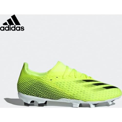 Original adidas X Ghosted.3 Fg Men 'S Yellow Grass Field Soccer Cleats FW6948 Adidas Soccer Shoe