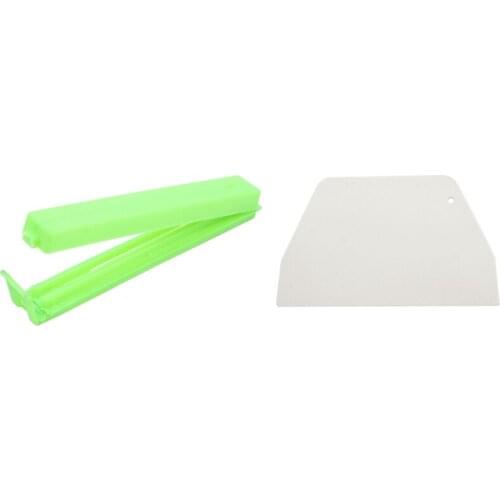 Flat White Plastic Cake Decorator Dough Pastry Scraper Tool with 10 Pieces New Kitchen Storage Food Snacks Sealed Bag