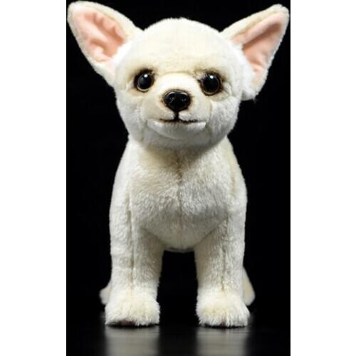 25 cm Lifelike Chihuahua Dog Short Haired Plush Toys Realistic Yellow Dogs Stuffed Animal Toy Soft Toys For Kids