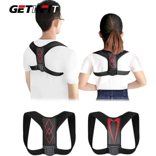 Getinfit Adjustable Back Posture Brace Support Belt Corrector Clavicle Back Shoulder Lumbar Posture Correction Corrector