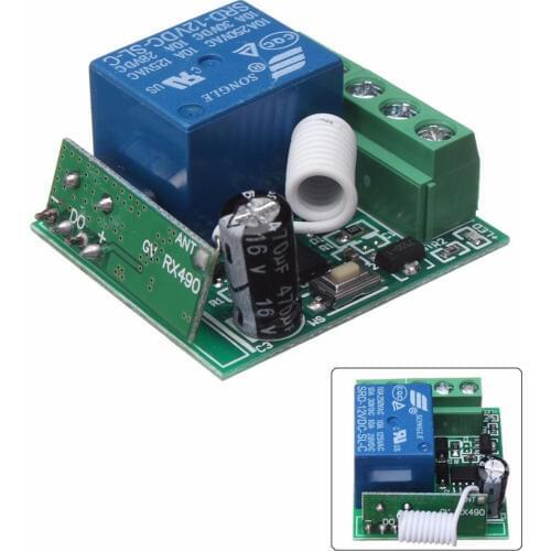 New Wireless Relay Switch 100M Wireless Remote Control Receiver Module Relay Switch 1CH DC 12V AC22V RF 433MHz