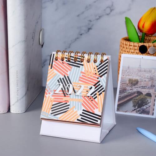 Sharkbang 2021.8-2022.12 Mini Foldable Metal Double Coil Calendar Planner Desktop Fashion Decoration Stationery Supplies