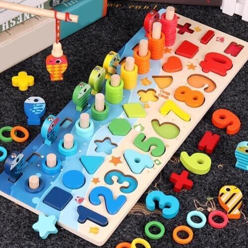 Digital Building Blocks Intelligence Develop Counting Numbers Matching Shape Digital Game Early Educational Toys For Children