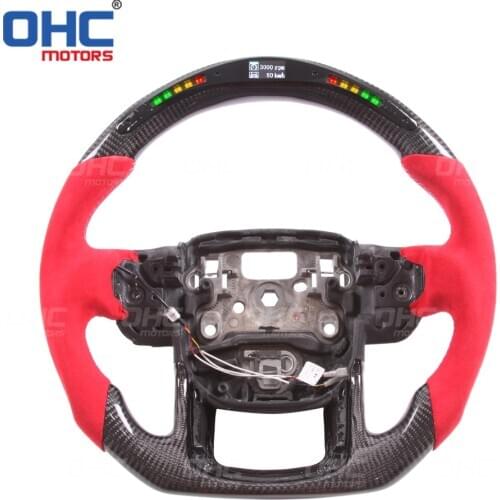 Carbon Fiber LED Steering Wheel Compatible for Range Rover Discovery SVR Sport Evoque Defender