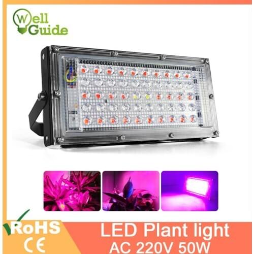 Plant Light LED Growth 50W Led Floodlight Remote control COB chip LED street Lamp AC 220V 240V waterproof IP65 outdoor Lighting