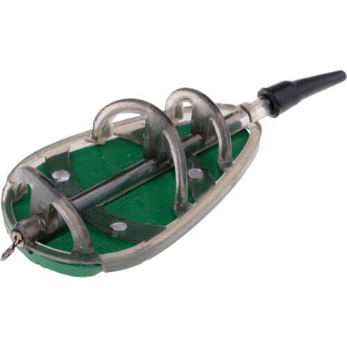 Inline Flat Method Feeders Carp Fishing Bait Cage Lure Holder Terminal Tackle, 10 Sizes