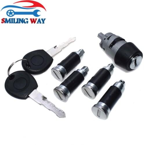 SMILING WAY# Ignition Switch Door Lock & Barrel & Keys For VW T4 Transporter MK IV 1990 1991 1992 1993 1994 1995 1996 1997-2003