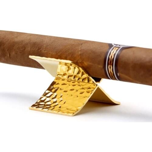 Gold Simple modern X shape Pure copper cigar holder Men Gadget smoking accessories portable Valentines Day Husband’s gift 2021