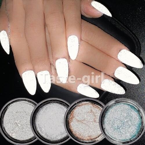 1 Pot Nails Reflective Powder Bundi Nightclub Charms Nail Glitter Powder Chrome Pigment Dust For Nail Art Decorations