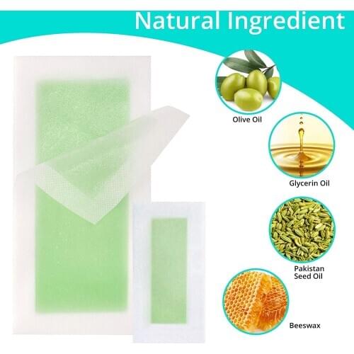10pcs Professional Face Body Hair Removal Remover Wax Strips Papers Double Sided Depilatory Uprooted Silky For Leg Epilator