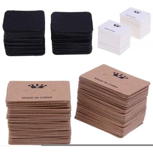 100PCS 3.5*2.5cm Paper Cards Stud Earring Hangtag Card Extra Jewelry Display Packing Card Jewerly Organizer
