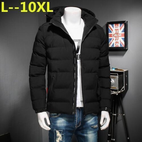 10XL 8XL 6XL Brand Parkas Outwear Winter Jacket Men Windproof Hood Jacket Fashion Men Warm Casual Jackets Male Large Size